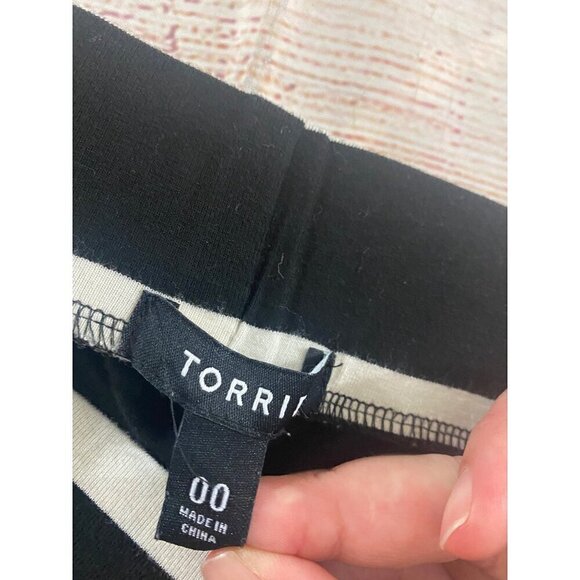 Torrid Women's Black And White Stripe Midi Skirt - 00 - Medium - Picture 10 of 12